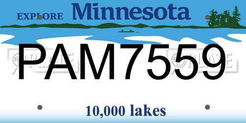 PAM7559 Minnesota License Plate
