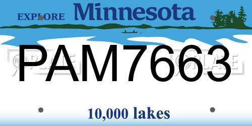 PAM7663 Minnesota License Plate