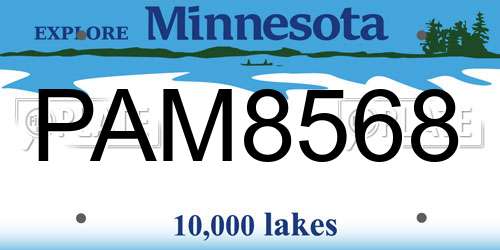 PAM8568 Minnesota License Plate