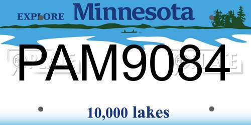 PAM9084 Minnesota License Plate