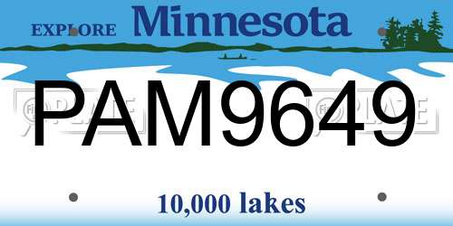 PAM9649 Minnesota License Plate