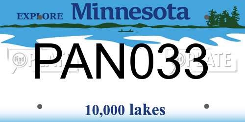 PAN033 Minnesota License Plate