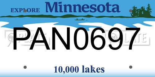 PAN0697 Minnesota License Plate