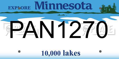 PAN1270 Minnesota License Plate