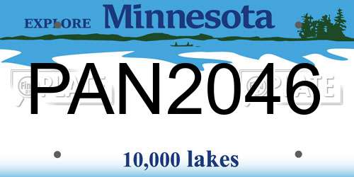 PAN2046 Minnesota License Plate