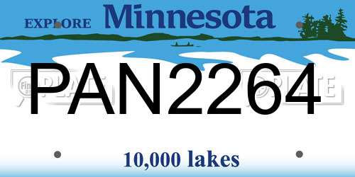 PAN2264 Minnesota License Plate
