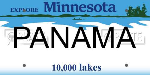 PANAMA Minnesota License Plate