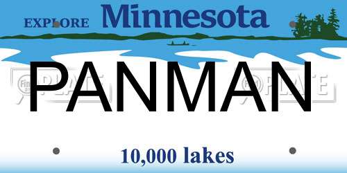 PANMAN Minnesota License Plate