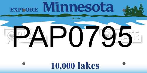 PAP0795 Minnesota License Plate