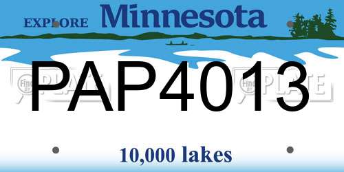 PAP4013 Minnesota License Plate