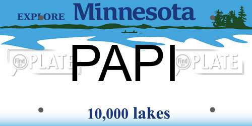 PAPI Minnesota License Plate