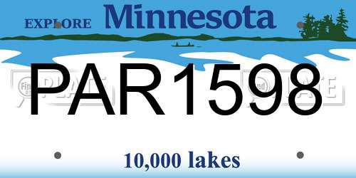 PAR1598 Minnesota License Plate