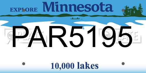 PAR5195 Minnesota License Plate
