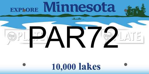PAR72 Minnesota License Plate
