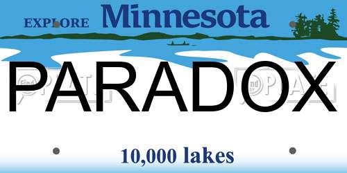 PARADOX Minnesota License Plate
