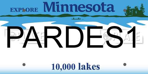 PARDES1 Minnesota License Plate