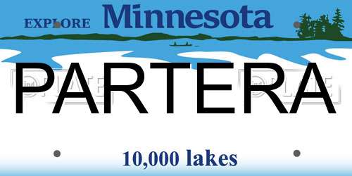 PARTERA Minnesota License Plate