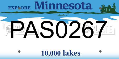 PAS0267 Minnesota License Plate
