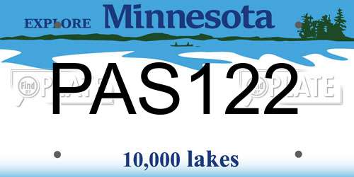 PAS122 Minnesota License Plate