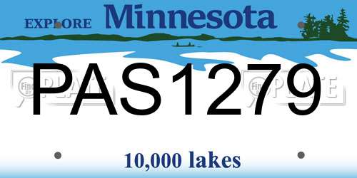 PAS1279 Minnesota License Plate