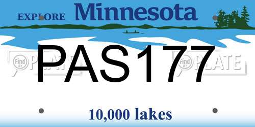 PAS177 Minnesota License Plate