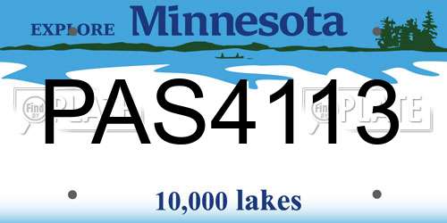 PAS4113 Minnesota License Plate