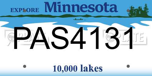 PAS4131 Minnesota License Plate