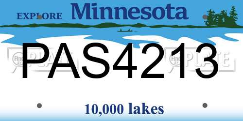PAS4213 Minnesota License Plate