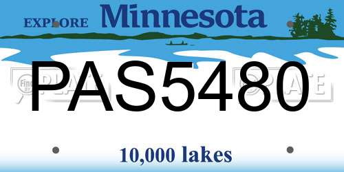 PAS5480 Minnesota License Plate