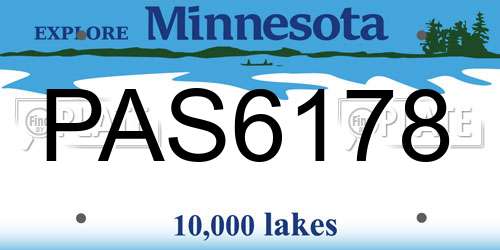 PAS6178 Minnesota License Plate