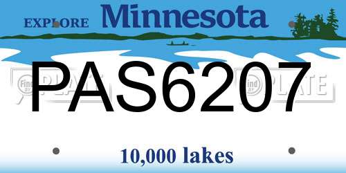 PAS6207 Minnesota License Plate