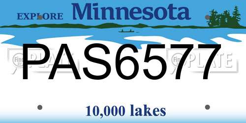 PAS6577 Minnesota License Plate