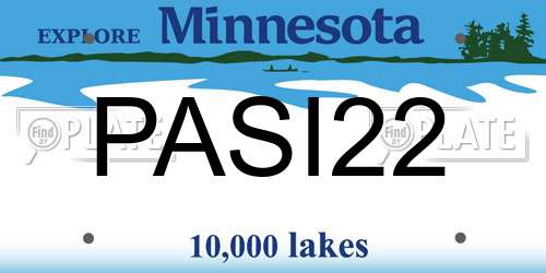 PASI22 Minnesota License Plate