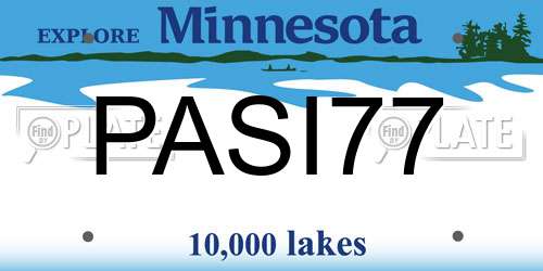 PASI77 Minnesota License Plate