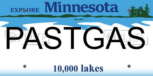 PASTGAS Minnesota License Plate