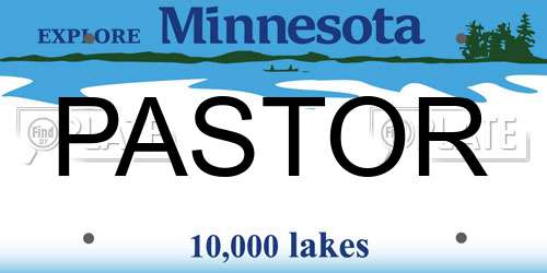 PASTOR Minnesota License Plate