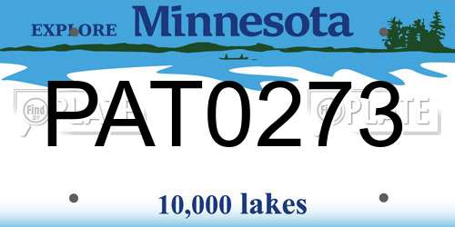 PAT0273 Minnesota License Plate