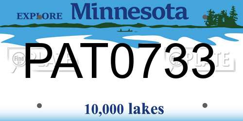 PAT0733 Minnesota License Plate