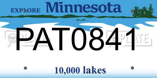 PAT0841 Minnesota License Plate