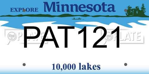 PAT121 Minnesota License Plate