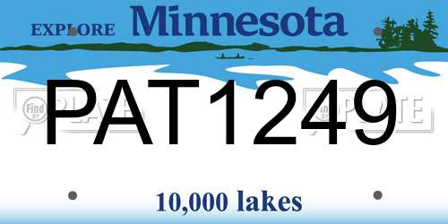 PAT1249 Minnesota License Plate