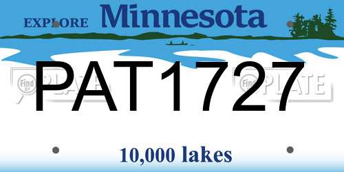 PAT1727 Minnesota License Plate
