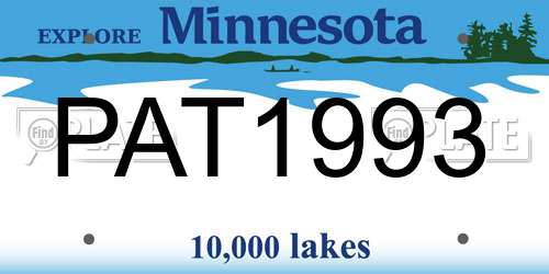 PAT1993 Minnesota License Plate
