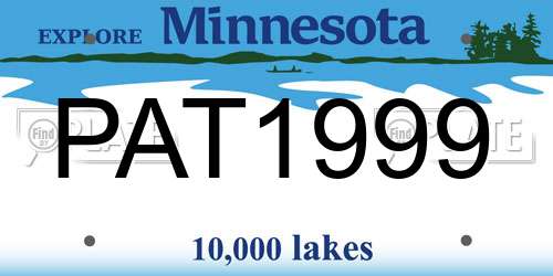 PAT1999 Minnesota License Plate