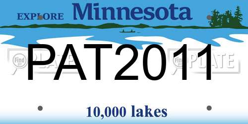 PAT2011 Minnesota License Plate