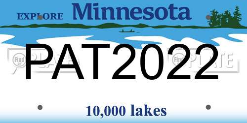 PAT2022 Minnesota License Plate