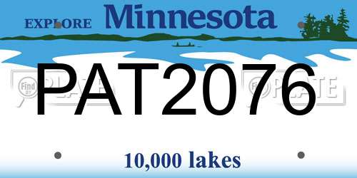 PAT2076 Minnesota License Plate