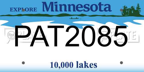 PAT2085 Minnesota License Plate