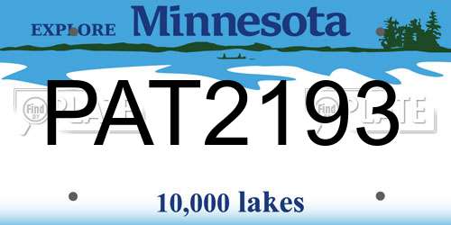 PAT2193 Minnesota License Plate