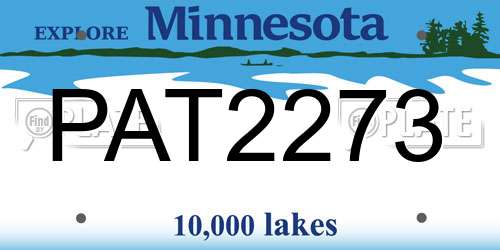PAT2273 Minnesota License Plate